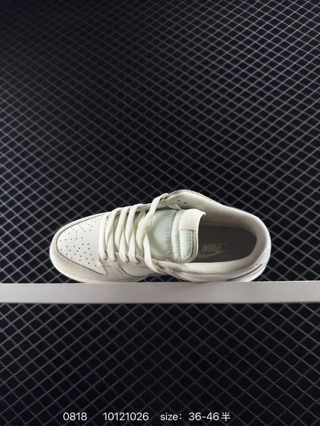 Nike Dunk Low Beige Metallic Silver Lifestyle Sneakers 5