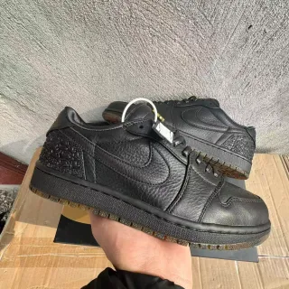 Nike Dunk Low Black Embossed Leather Lifestyle Sneakers