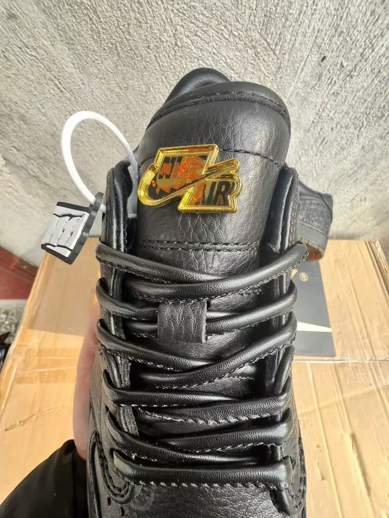 Nike Dunk Low Black Embossed Leather Lifestyle Sneakers 4
