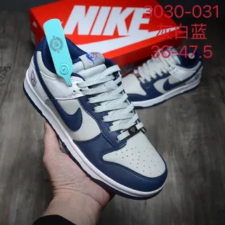 Nike Dunk Low Gray White Navy Lifestyle Sneakers