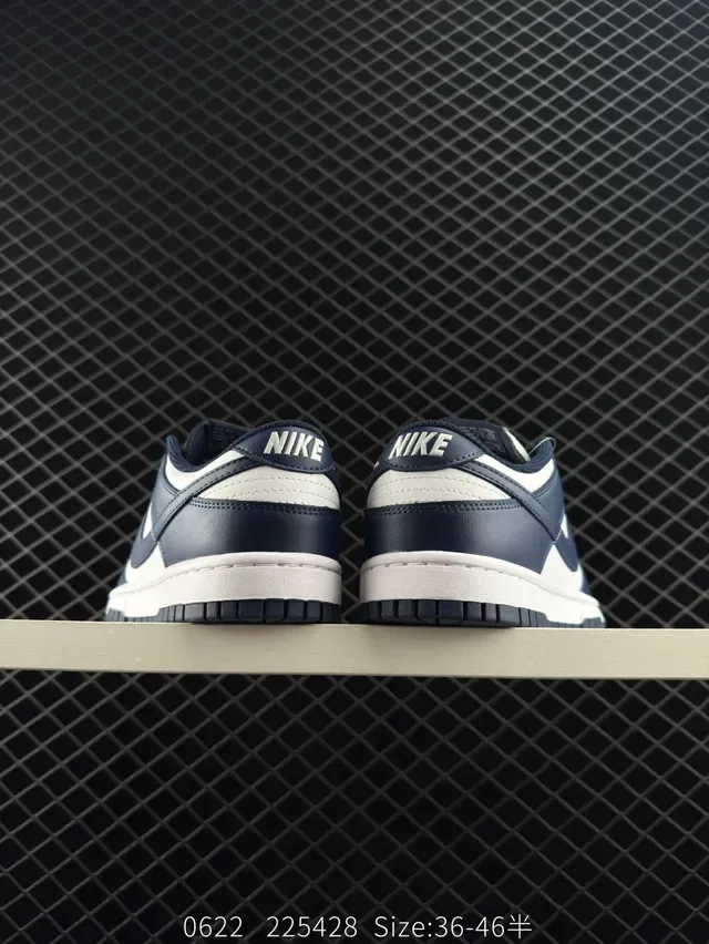 Nike Dunk Low Navy and White Lifestyle Sneakers 2