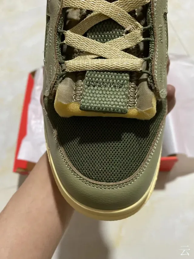 Nike Dunk Low Olive Green Orange Accent Lifestyle Sneakers 3