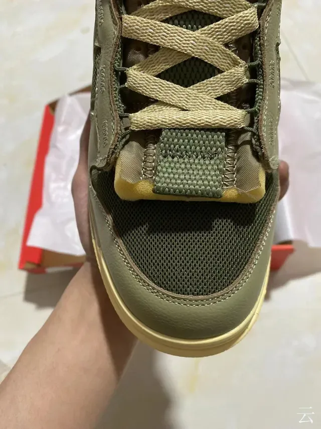 Nike Dunk Low Olive Green Orange Accent Lifestyle Sneakers 6