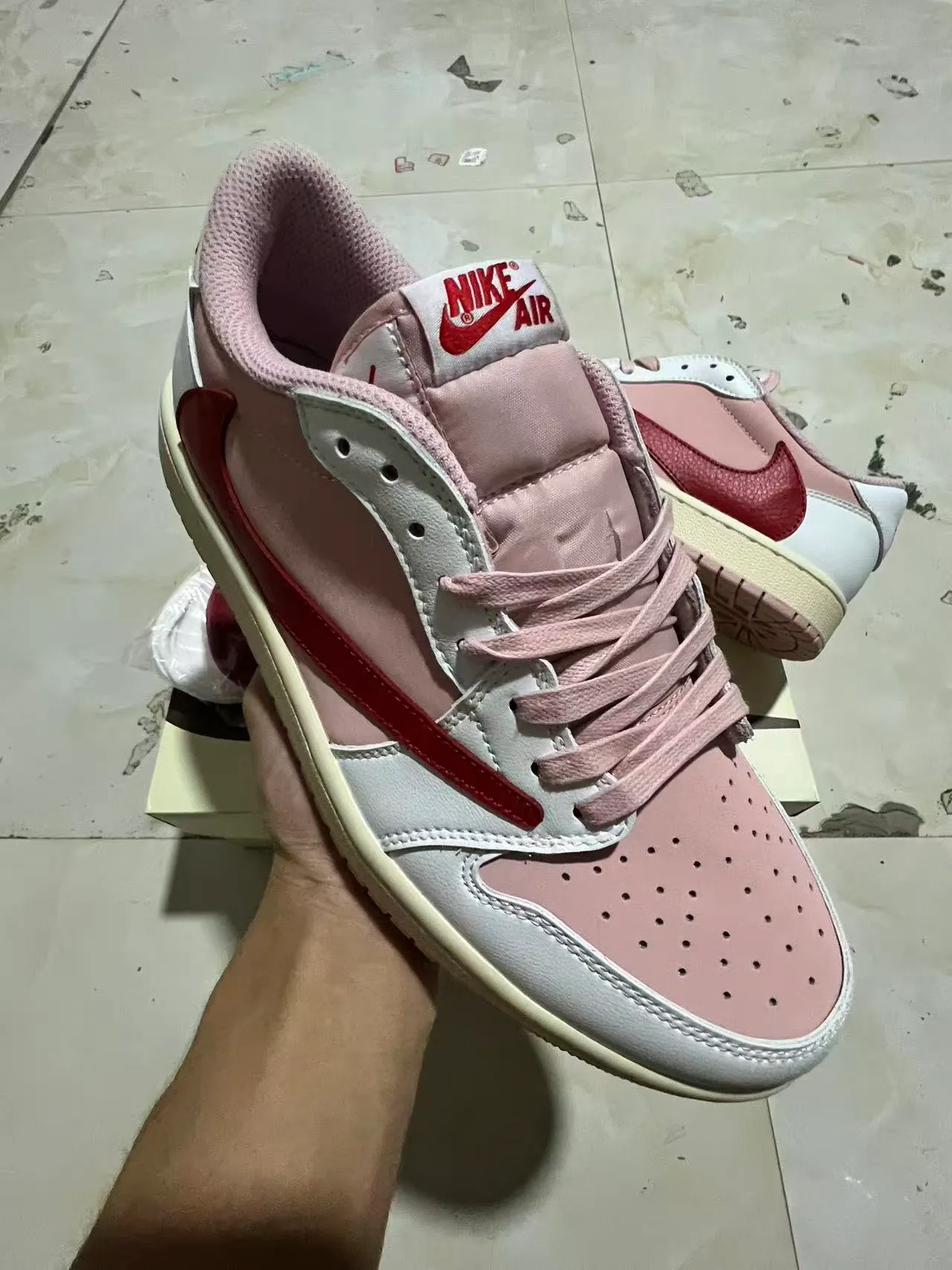 Nike Dunk Low Pink and Red Lifestyle Sneakers 2