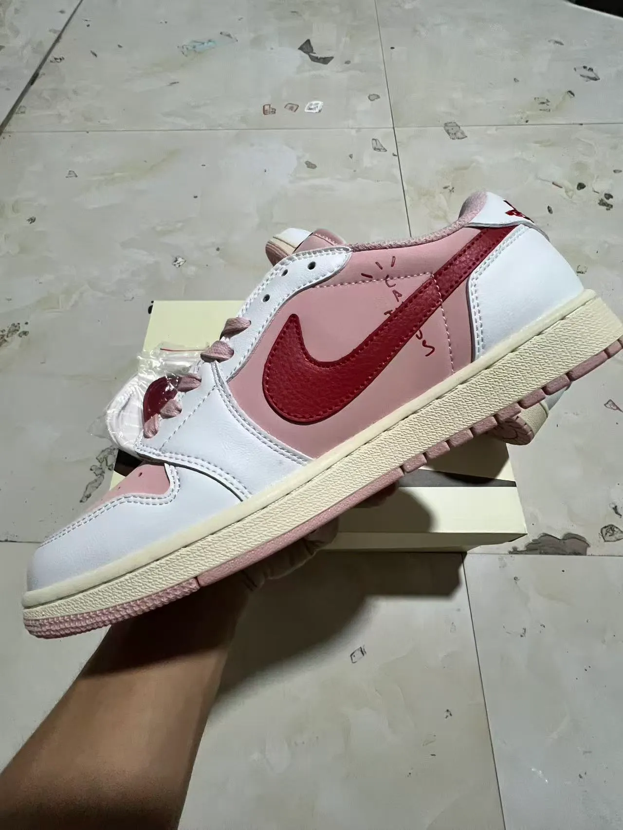 Nike Dunk Low Pink and Red Lifestyle Sneakers 5