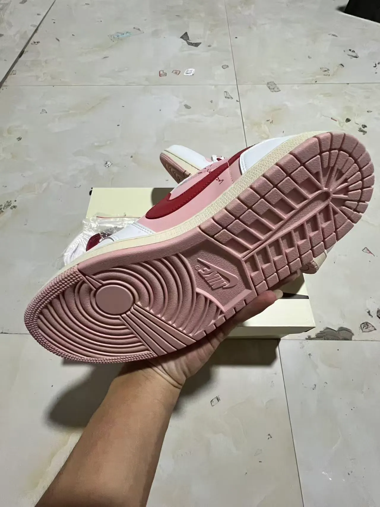 Nike Dunk Low Pink and Red Lifestyle Sneakers 6