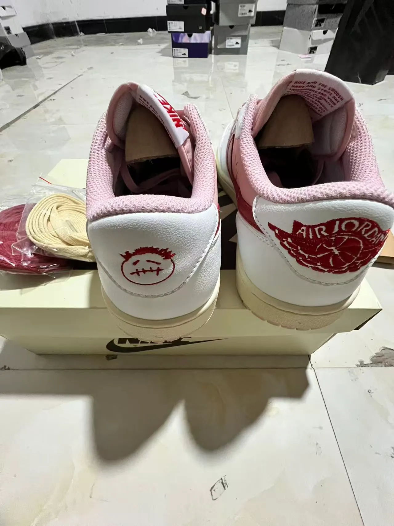 Nike Dunk Low Pink and Red Lifestyle Sneakers 9