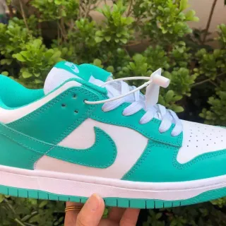 Nike Dunk Low Turquoise and White Lifestyle Sneakers