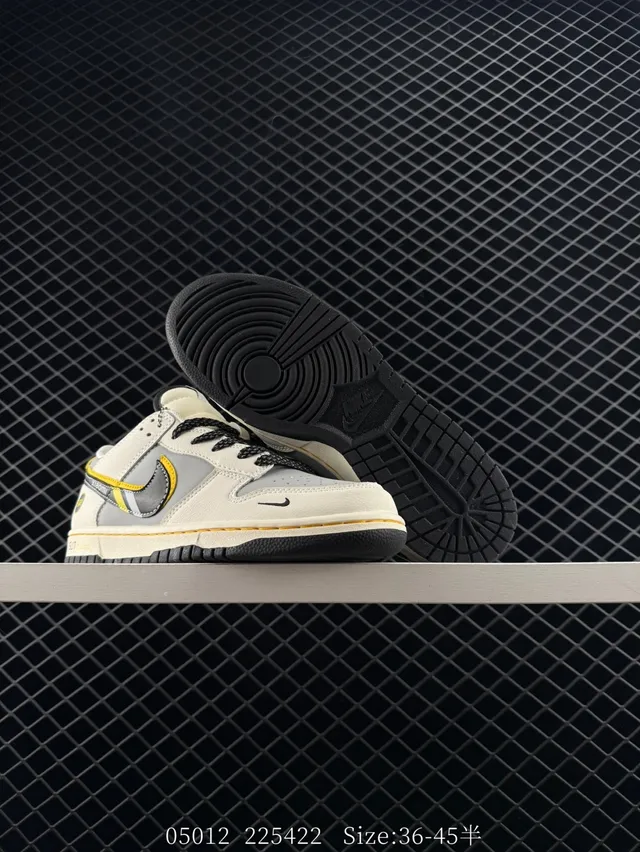 Nike Dunk Low Xiaomi Collaboration Chaussures de skateboard Gris clair Noir Jaune 3