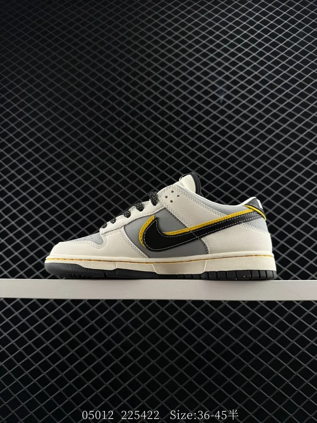 Nike Dunk Low Xiaomi Collaboration Chaussures de skateboard Gris clair Noir Jaune 7