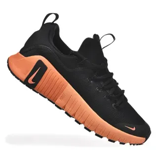 Nike Free-Inspired Chaussures de course en tricot noir et orange
