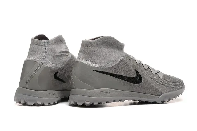 Nike Gris Noir Flyknit Upper Turf Chaussures de Football 2