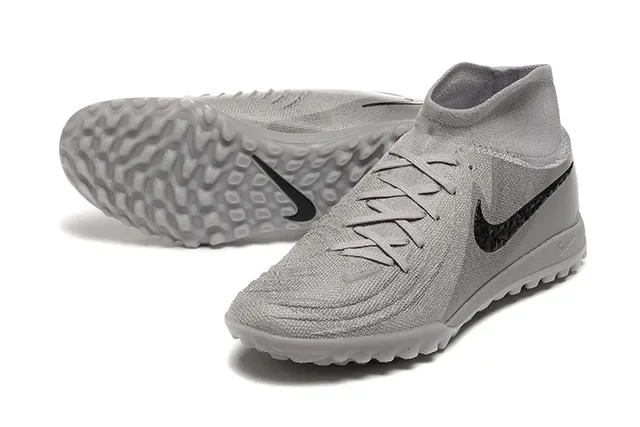 Nike Gris Noir Flyknit Upper Turf Chaussures de Football 7