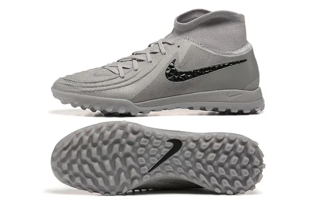Nike Gris Noir Flyknit Upper Turf Chaussures de Football 9