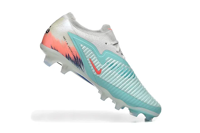 Nike ग्रे ব্লু লো-কাট সক-ফিট কলার টেক্সচার্ড নিট আপার ফার্ম-গ্রাউন্ড ফুটবল জুতা 3
