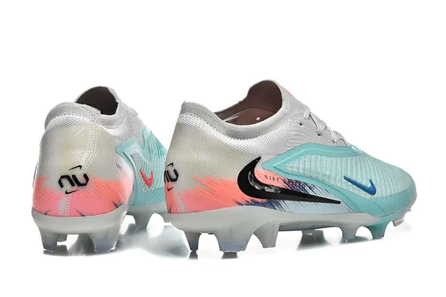 Nike ग्रे ব্লু লো-কাট সক-ফিট কলার টেক্সচার্ড নিট আপার ফার্ম-গ্রাউন্ড ফুটবল জুতা 5