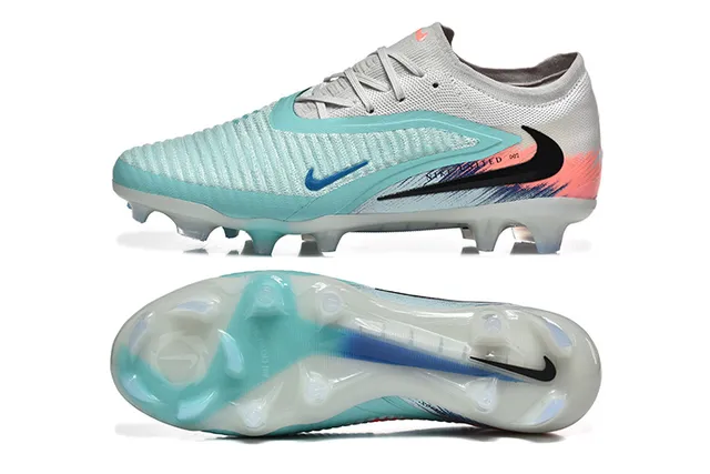 Nike ग्रे ব্লু লো-কাট সক-ফিট কলার টেক্সচার্ড নিট আপার ফার্ম-গ্রাউন্ড ফুটবল জুতা 9