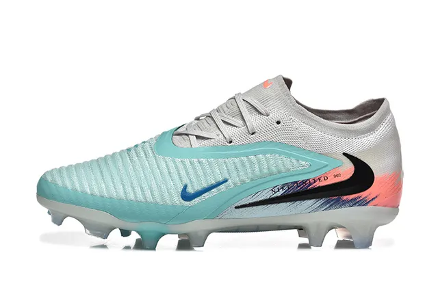 Nike ग्रे ব্লু লো-কাট সক-ফিট কলার টেক্সচার্ড নিট আপার ফার্ম-গ্রাউন্ড ফুটবল জুতা 10