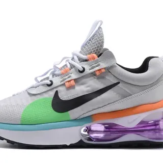 Nike Gray Multicolor Color-Blocked Mesh Upper Visible Transparent Air Unit Lifestyle Sneakers