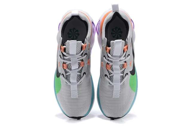 Nike Gray Multicolor Color-Blocked Mesh Upper Visible Transparent Air Unit Lifestyle Sneakers 2