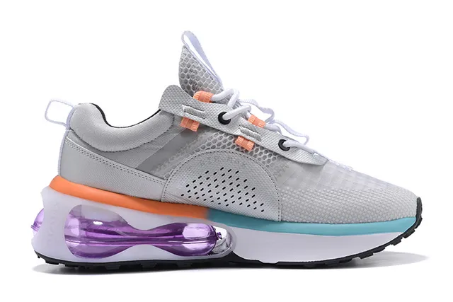 Nike Gray Multicolor Color-Blocked Mesh Upper Visible Transparent Air Unit Lifestyle Sneakers 5