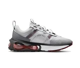 نيكي رمادي أحمر شبكة علوية مرئية Air Cushioning وحدة أحذية رياضية أسلوب حياة 6