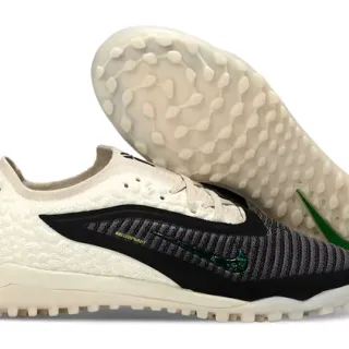 Nike Gripknit Beige Green Knit Upper Black Synthetic Cage Turf Soccer Shoes