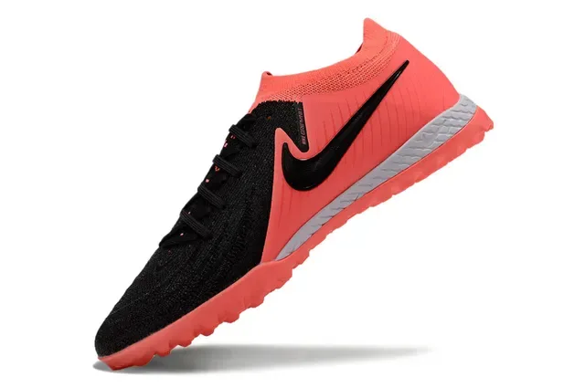 Nike Gripknit Tênis de Futebol Turf Laranja Preto com upper de knit e overlay lateral sintético de corte baixo 3