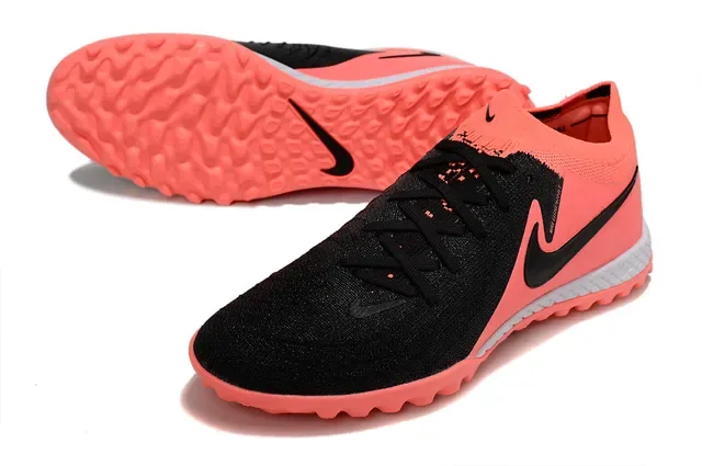 Nike Gripknit Tênis de Futebol Turf Laranja Preto com upper de knit e overlay lateral sintético de corte baixo 4
