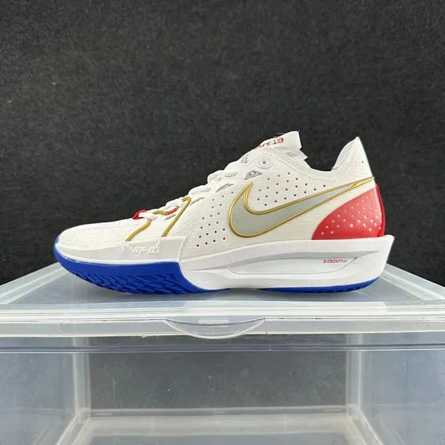 Nike GT-03 White Red Blue Gold Basketball Shoes 2