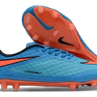 Nike Hypervenom Blue Orange Firm-Ground Soccer Shoes