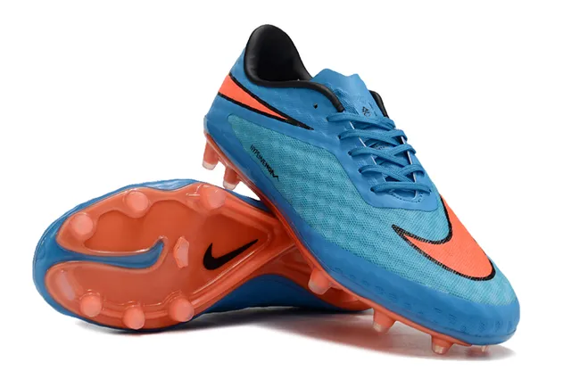 Nike Hypervenom Blue Orange Firm-Ground Soccer Shoes 4
