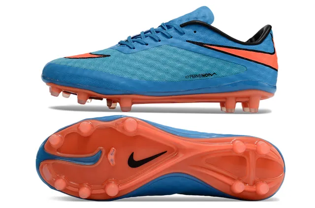 Nike Hypervenom Blue Orange Firm-Ground Soccer Shoes 6