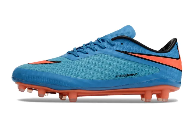 Nike Hypervenom Blue Orange Firm-Ground Soccer Shoes 7