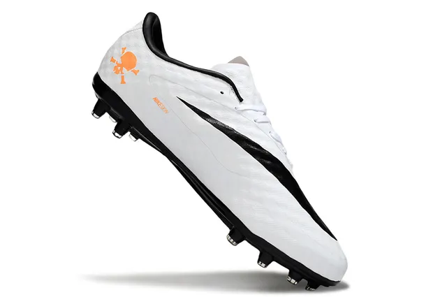 Nike Hypervenom White Orange Low-Cut Synthetic Upper Textured Forefoot Firm-Ground Soccer Shoes 2