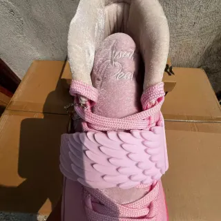 Nike KD Pink Purple High-Top Silhouette Layered Mesh And Synthetic Upper Basketball Shoes
