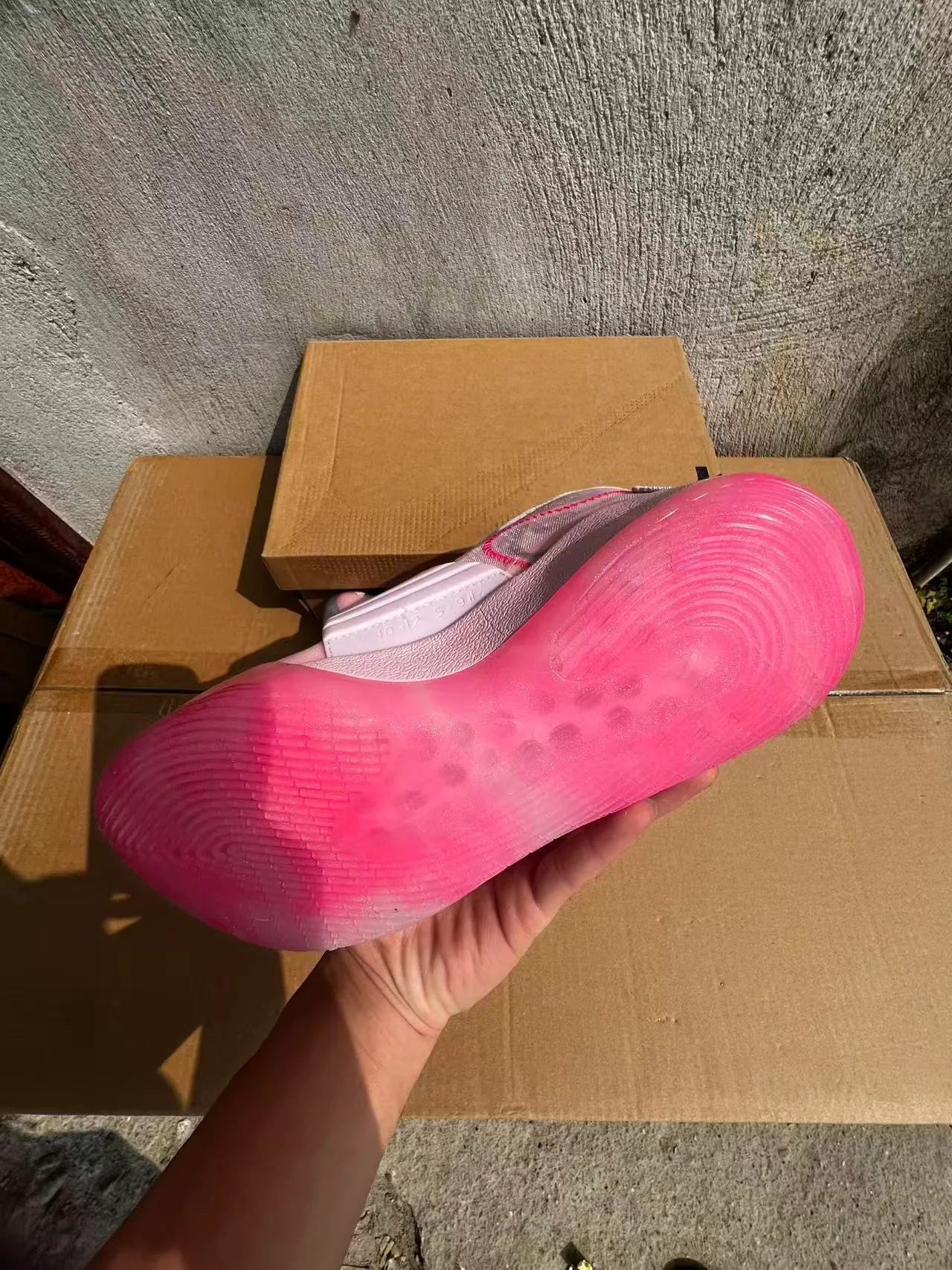 Nike KD Pink Purple High-Top Silhouette Layered Mesh And Synthetic Upper Basketball Shoes 7