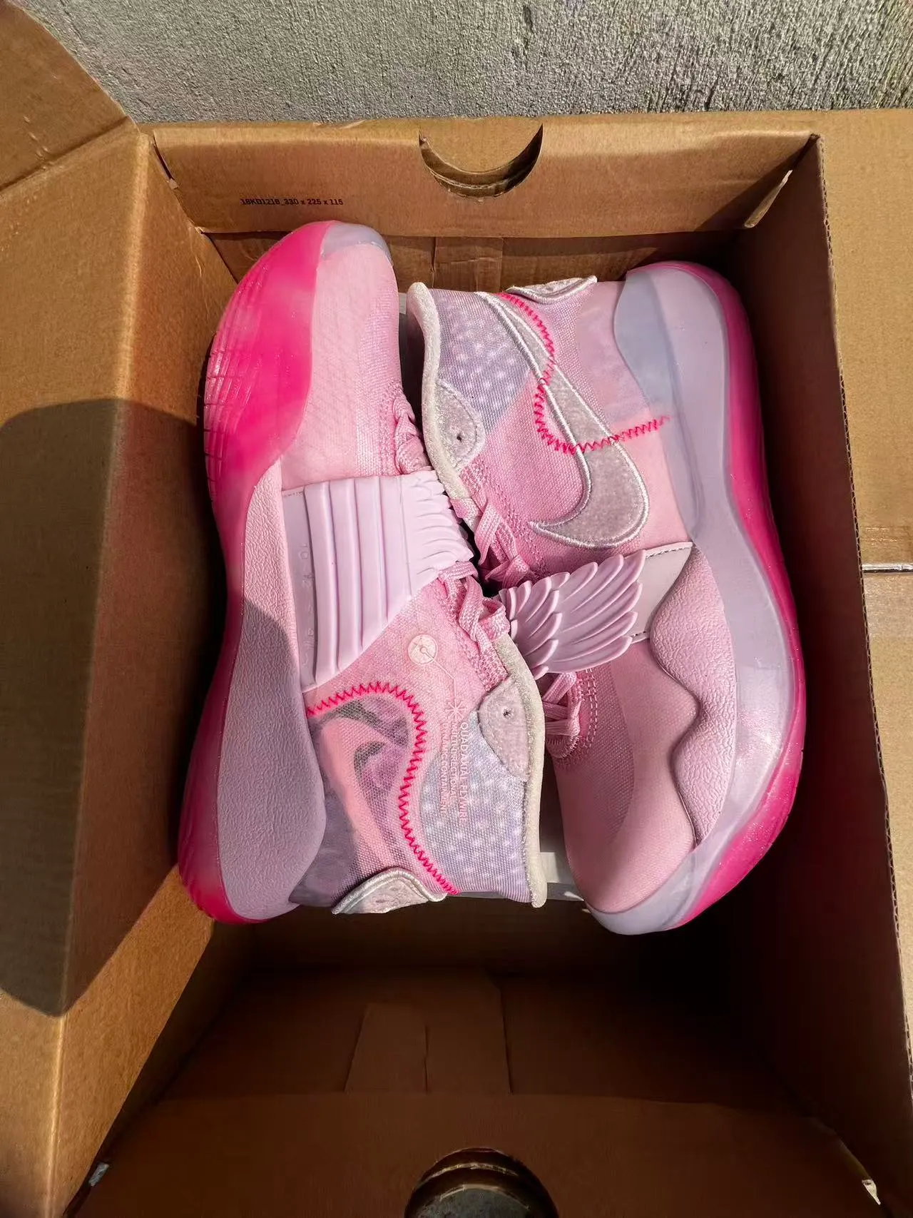 Nike KD Pink Purple High-Top Silhouette Layered Mesh And Synthetic Upper Basketball Shoes 10