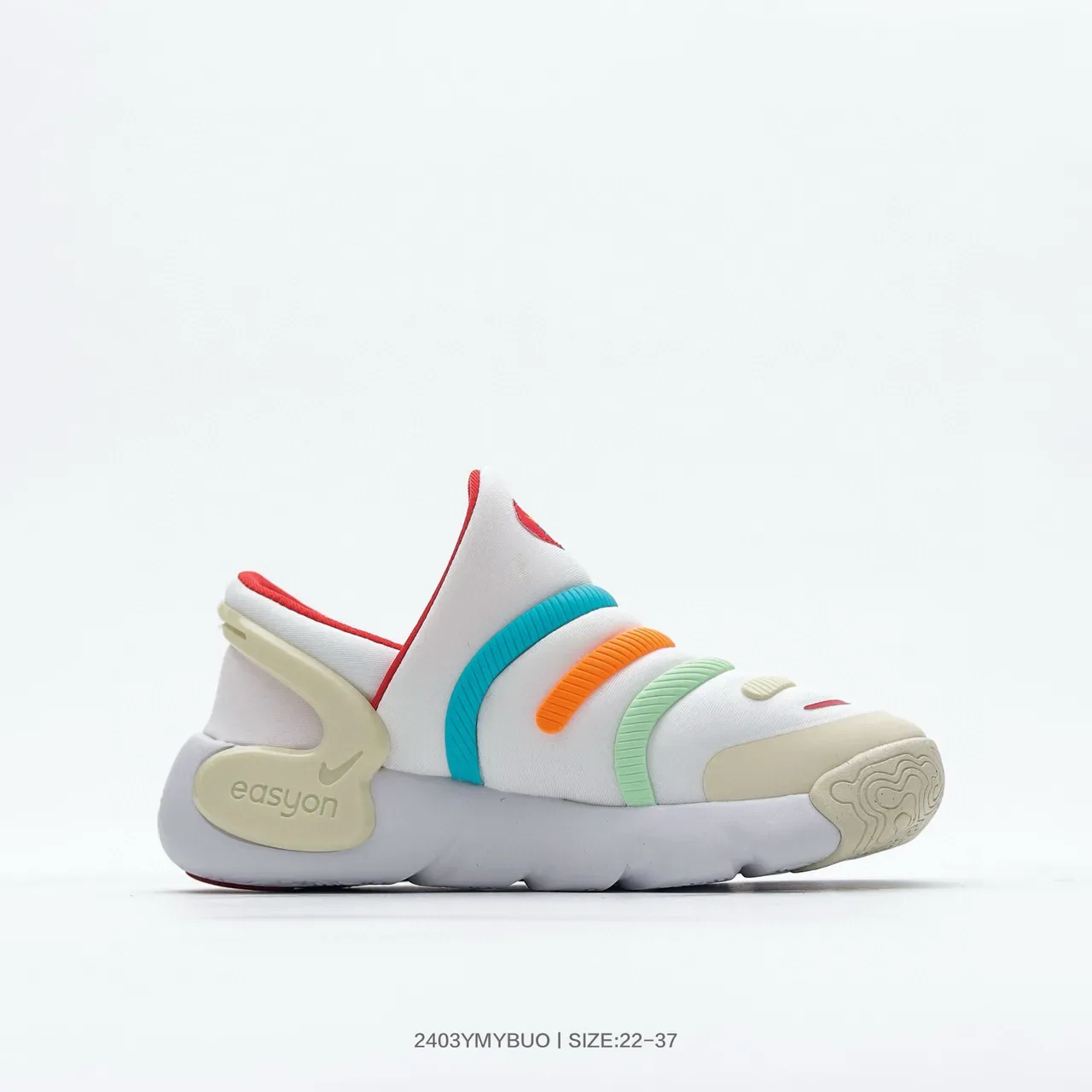 Nike Kids Slip-On Clog Multicolor Striped Lifestyle Sneakers 17