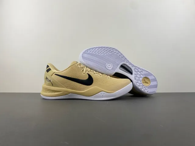 Nike Kobe 8 System Beige Black Basketball Shoes 13