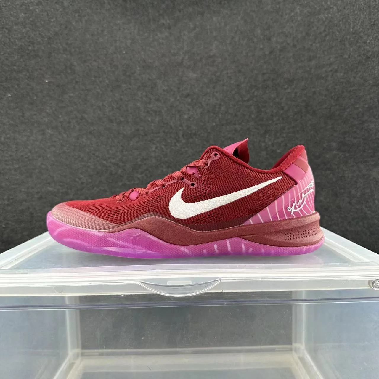 Nike Kobe 8 System Red Pink Gradient Basketball Shoes 2