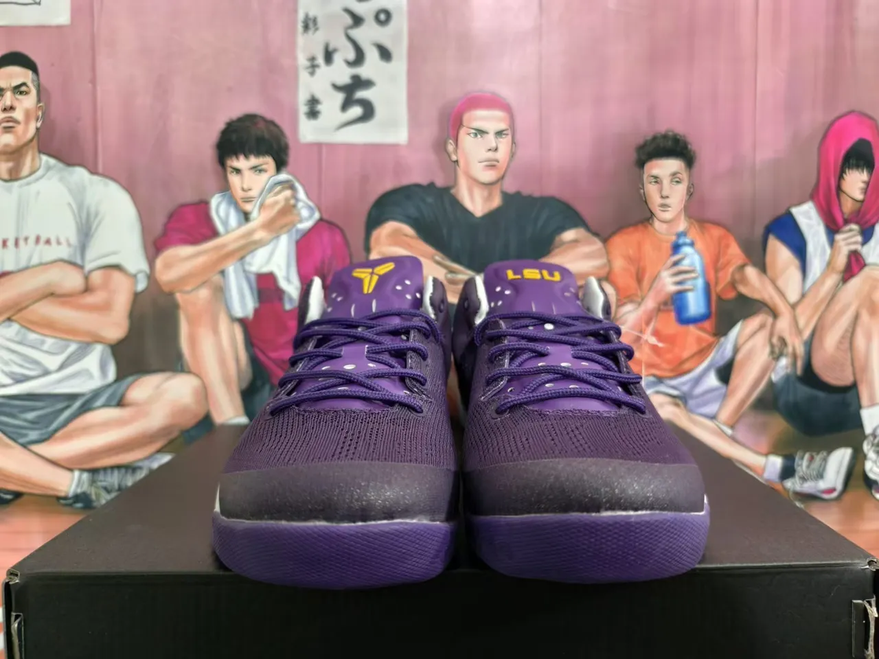 Nike Kobe IV Protro Violet Blanc Jaune Chaussures de Basketball 3