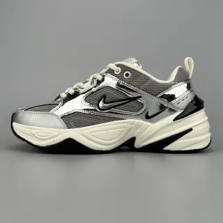 Nike M2K Tekno Silver Metallic Chunky Sneakers