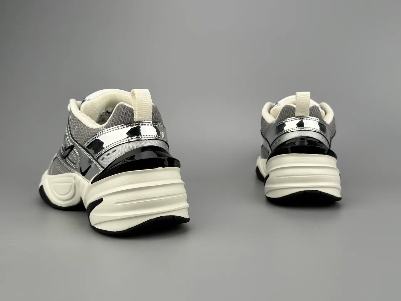 Nike M2K Tekno Silver Metallic Chunky Sneakers 4