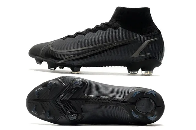 Nike Mercurial High-Cut Black Firm-Ground Soccer Shoes 2