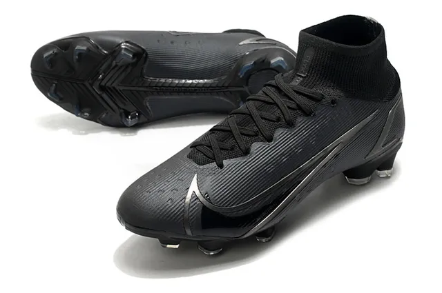 Nike Mercurial High-Cut Black Firm-Ground Soccer Shoes 6