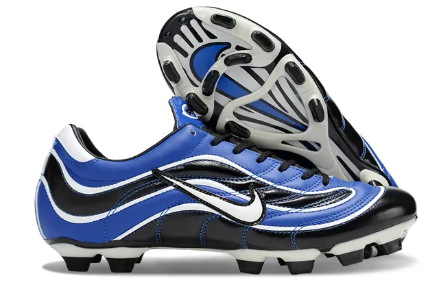 Nike Mercurial R9 Bleu Noir Blanc Firm-Ground Chaussures de football 6