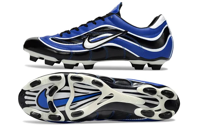 Nike Mercurial R9 Bleu Noir Blanc Firm-Ground Chaussures de football 7