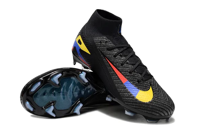 Nike Mercurial Superfly Black Yellow Blue Red Firm-Ground Soccer Shoes 4