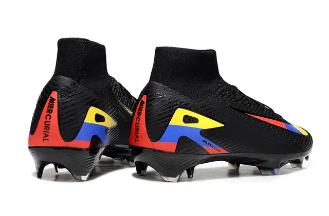 Nike Mercurial Superfly Black Yellow Blue Red Firm-Ground Soccer Shoes 5
